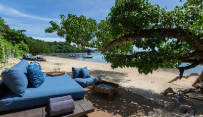 Beach lounging at Clay Beach Samui, Villa 2, Bophut, Koh Samui, Thailand