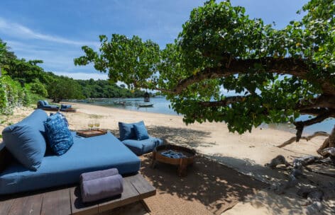 Beach lounging at Clay Beach Samui, Villa 2, Bophut, Koh Samui, Thailand