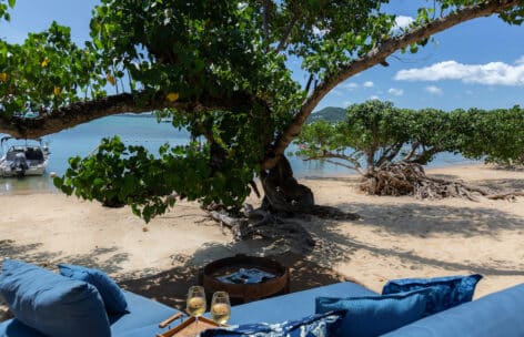 Beach lounging at Clay Beach Samui, Villa 2, Bophut, Koh Samui, Thailand